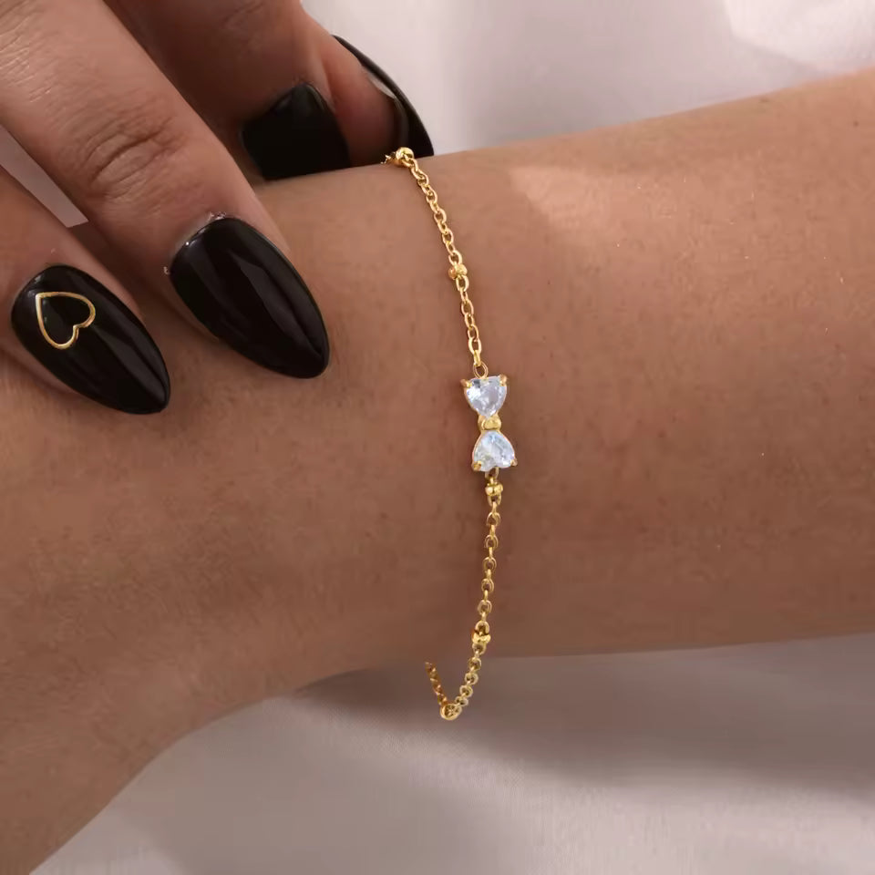 Unique Zircon Bow Bracelet