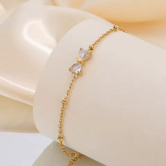 Unique Zircon Bow Bracelet